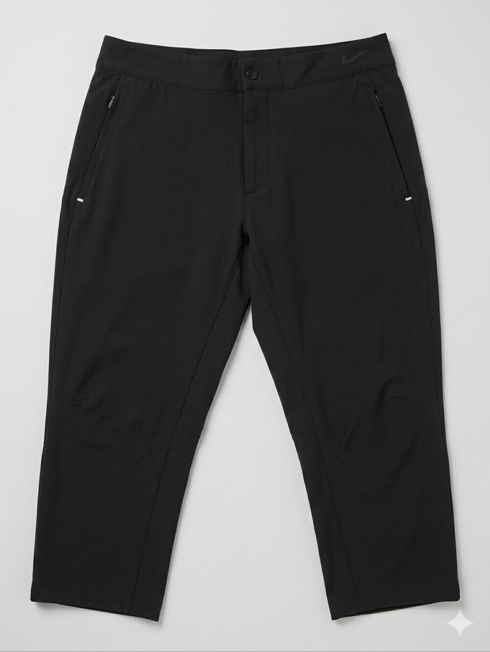 813. Nike Sphere Dry Pants Womens S (4-6) Capri Black Mid Rise G1